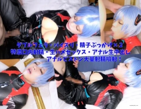[] 3P in plug suit cosplay of boy girl Ritsu Ayaoreo. Otoko no Musume [FullHD 1080p] 2 GB