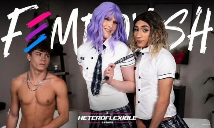 [AdultTime / Femboyish] Drake Von, Ander Wolfe, Sage Roux - Schoolgirl Femboy Gets Spitroasted By Bestie And BF [FullHD 1080p] 733.5 MB